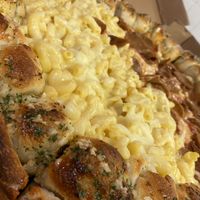 Half Freakin Vegan Mac n Cheese half pepperoni  at Pasquale's Pizzeria III in Middletown