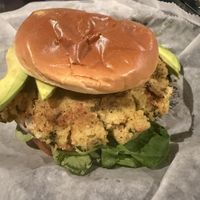 Quinoa burger   at Two Roads Tavern in Kill Devil Hills