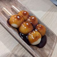 Mitarashi dango at Lait Night in Toronto