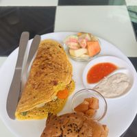   at Aum Cafe in Varanasi