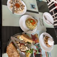   at Aum Cafe in Varanasi