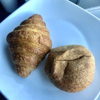 Croissant and burger bun  at La Fabrique Arhoma in Montreal