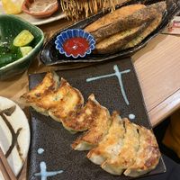Gyoza, potato’s and cucumber   at Gyozaoh Dotonbori in Osaka
