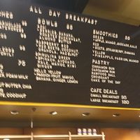 Menue at Downtown Camper Cafe in Stockholm