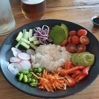Poke bowl at Dylan's in Menai Bridge