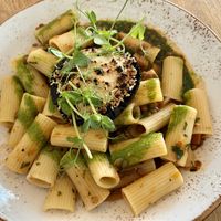 Lentil Ragu with vegan cheese  at Dylan's in Menai Bridge
