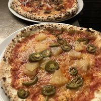 Pineapple pizza and haggis pizza   at Shilling Brewing Company in Glasgow