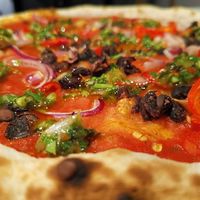 Black Bean and Chimichurri pizzas V+ at Shilling Brewing Company in Glasgow