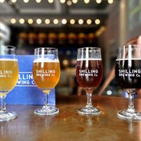 Core Beer. Vetacore, Unicorn, Glasgow Red and Black Star Teleporter. at Shilling Brewing Company in Glasgow