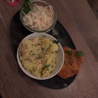 Celery Schnitzel, Potato Salad and Cole Slaw at HeimWerk Altstadt in Dusseldorf