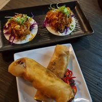 Jackfruit tacos & spring rolls at Gypsy Tapas House in Fremantle