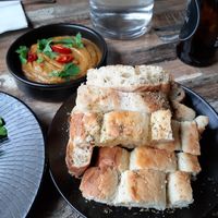 Turkish bread with eggplant dip at Gypsy Tapas House in Fremantle