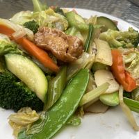 Tofu and veggies  at Tommy's Wok in Carmel-by-the-sea