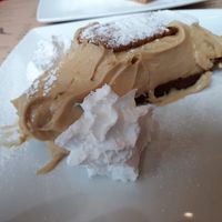 Biscoff cheesecake - so good! at Sora Lella Roman Vegan Restaurant in Edinburgh