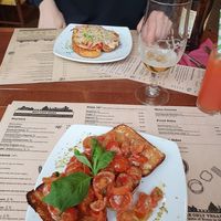 Bruschettas at Sora Lella Roman Vegan Restaurant in Edinburgh
