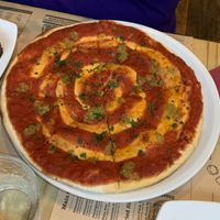 Focaccia marinara at Sora Lella Roman Vegan Restaurant in Edinburgh