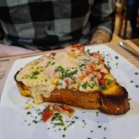 Bruschetta pollo e peperoni at Sora Lella Roman Vegan Restaurant in Edinburgh