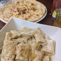 Black pepper pasta at Sora Lella Roman Vegan Restaurant in Edinburgh