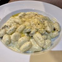 Sausage and truffle gnocchi  at Sora Lella Roman Vegan Restaurant in Edinburgh