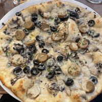 White pizza   at Sora Lella Roman Vegan Restaurant in Edinburgh