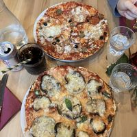 Our vegan pizzas   at Sora Lella Roman Vegan Restaurant in Edinburgh