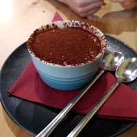 Of course we had to taste the tiramisu! at Sora Lella Roman Vegan Restaurant in Edinburgh