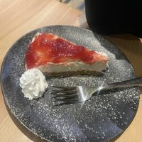 White Chocolate cheesecakee  at Sora Lella Roman Vegan Restaurant in Edinburgh