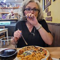 Pizza, pasta, chips, wine... all vegan! at Sora Lella Roman Vegan Restaurant in Edinburgh