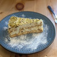 Tiramisu at Sora Lella Roman Vegan Restaurant in Edinburgh