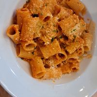 Mezze Maniche alla Zozzona at Sora Lella Roman Vegan Restaurant in Edinburgh