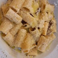 Mezze Maniche alla Carbonara at Sora Lella Roman Vegan Restaurant in Edinburgh