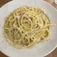 Spaghetti cacio e pepe   at Sora Lella Roman Vegan Restaurant in Edinburgh