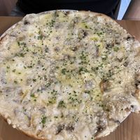 Pizza Quattro Formaggi e Funghi  at Sora Lella Roman Vegan Restaurant in Edinburgh