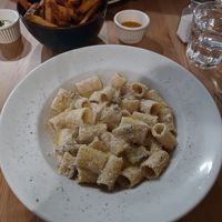 Carbonara at Sora Lella Roman Vegan Restaurant in Edinburgh