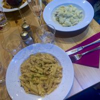 Gf penne a la vodka & (non-gf) gnocchi  #Veganuary at Sora Lella Roman Vegan Restaurant in Edinburgh