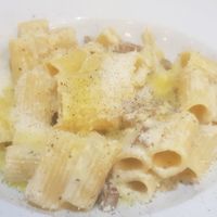 Mezze maniche alla carbonara 😋 at Sora Lella Roman Vegan Restaurant in Edinburgh