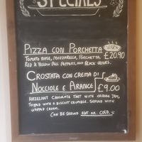 Specials at Sora Lella Roman Vegan Restaurant in Edinburgh