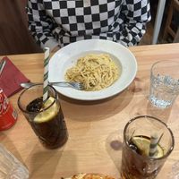 Cacio e Pepe – simple but so good! at Sora Lella Roman Vegan Restaurant in Edinburgh