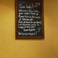 Very warm and friendly atmosphere at Sora Lella Roman Vegan Restaurant in Edinburgh