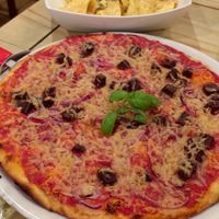 Pizza Amatriciana Romana at Sora Lella Roman Vegan Restaurant in Edinburgh