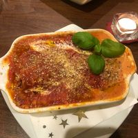 Lasagna at Sora Lella Roman Vegan Restaurant in Edinburgh