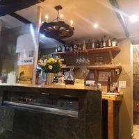 Inside the restuarant at Sora Lella Roman Vegan Restaurant in Edinburgh