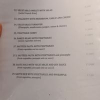 Menu at Lan's Pizzeria in Sao Miguel