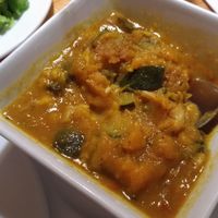 Vegetable Curry (tasty, and a good level of spice) at Lan's Pizzeria in Sao Miguel