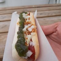 Vegan hotdog at Restaurant Den Fodkolde in Aalborg