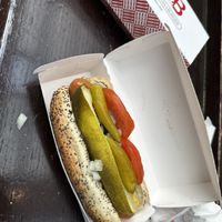 Chicago dog made vegan   at ORD - America's Dog - T1 in Chicago