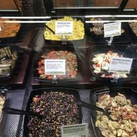 Vegan items that you can order by weight, not all are vegan so read ingredient list  at Rollin' Oats Market and Cafe in St Petersburg