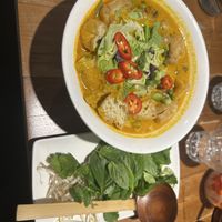 Curry noodle soup with tofu & mushrooms   at Pho - Ealing in West London