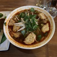 Hot & spicy tofu & mushroom pho  at Pho - Islington in North London