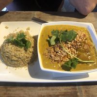 Classic curry with This Isn’t Chicken and cauliflower rice  at Pho in Portsmouth